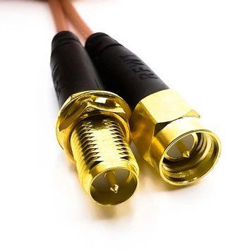 Пігтейл SMA-Male - RP-SMA-Female ВЧ кабель перехідник RG316 довжина 30 см SMA-M-RP-SMA-F-RG316-0.3 фото