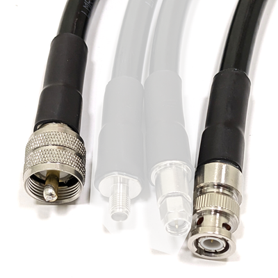 Пігтейл BNC Male - UHF-Male (PL259) ВЧ кабель перехідник TIMES LMR 400 довжина 50 см BNC-M-UHF-M-TLMR400-0.5 фото