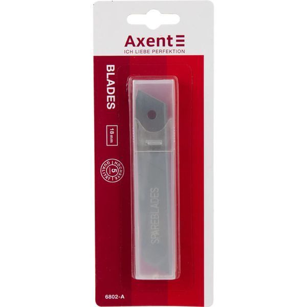 Лезвия сменные, Axent 6802-A, 18 мм, 10 шт в пенале