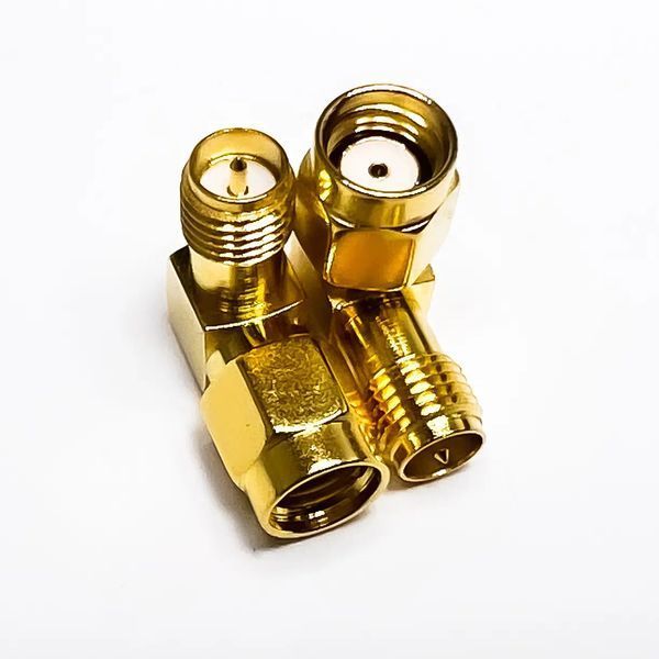 Переходник RP-SMA-Female - RP-SMA-Male 90&deg; (коннектор мама - папа) RP-SMA-Female-RP-SMA-Male-90 фото