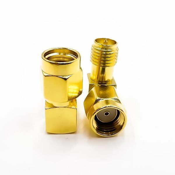 Переходник RP-SMA-Female - RP-SMA-Male 90&deg; (коннектор мама - папа) RP-SMA-Female-RP-SMA-Male-90 фото