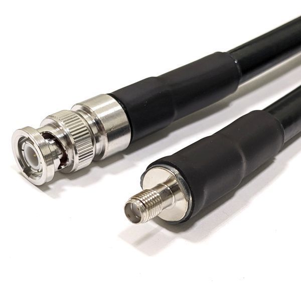Пігтейл SMA-Female - BNC Male ВЧ кабель перехідник LMR 400 довжина 50 см SMA-F-BNC-M-LMR400-0.5 фото