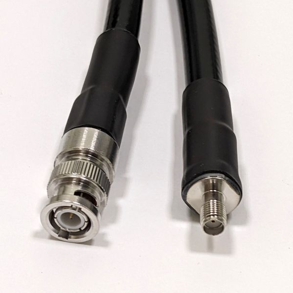 Пігтейл SMA-Female - BNC Male ВЧ кабель перехідник LMR 400 довжина 50 см SMA-F-BNC-M-LMR400-0.5 фото