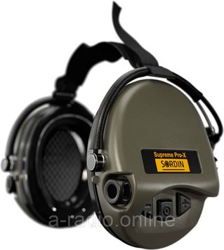 Навушники Sordin Supreme Pro X з заднім тримачем. 4 режими. Колір: зелений 501.00.14 фото