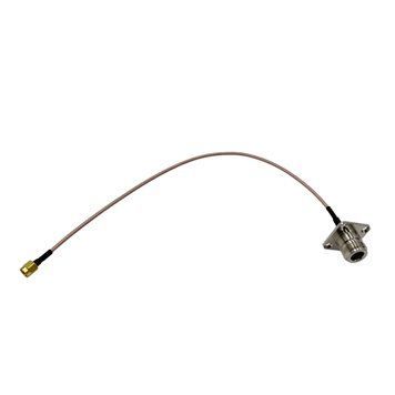 Пигтейл N-Type-Female Flange - SMA Male ВЧ кабель переходник RG316 длинна 30 см SMA-M-N-Type-F-Fl-RG316-0.3 фото