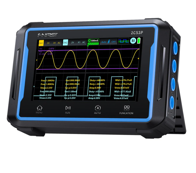 Двоканальний планшет FNIRSI® 2C53P 3-in-1 Осцилограф + Мультиметр + Генератор сигналів 2C53P фото