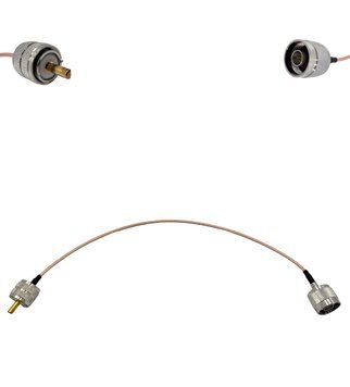 Пигтейл UHF-Male - N-Type-Male ВЧ кабель переходник RG316 длинна 30 см UHF-M-N-Type-M-RG316-0.3 фото