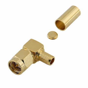 Роз'єм SMA-Male  90&deg; на кабель RG58 LenoRF SMA-M-RG58-90-crimp-LRF фото