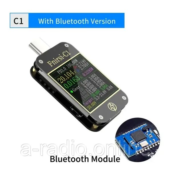 USB-C-тестер FNIRSI C1 с Bluetooth C1 BT фото