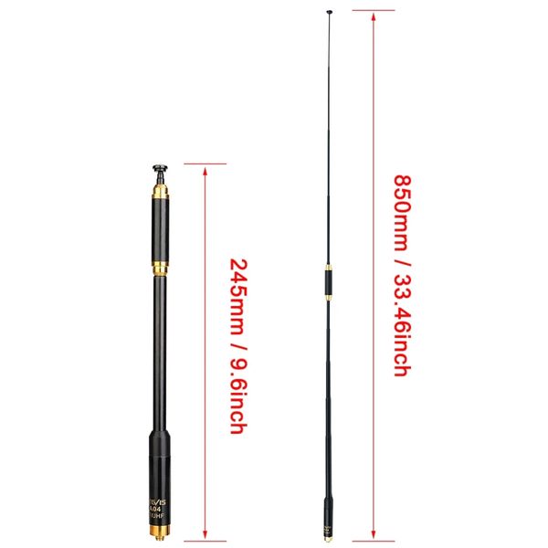 Телескопическая антенна Retevis HA04 SMA-F 144/430MHz C9203AX1 фото