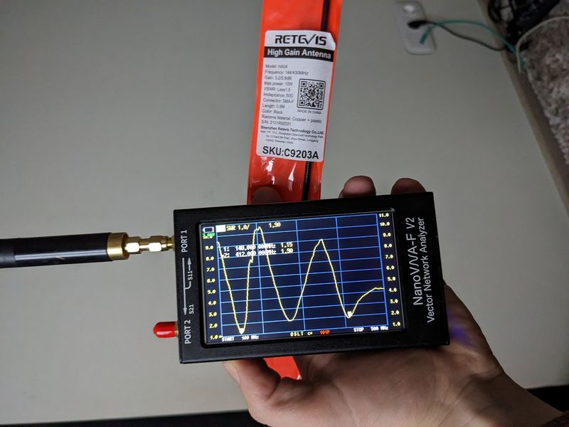 Телескопическая антенна Retevis HA04 SMA-F 144/430MHz C9203AX1 фото