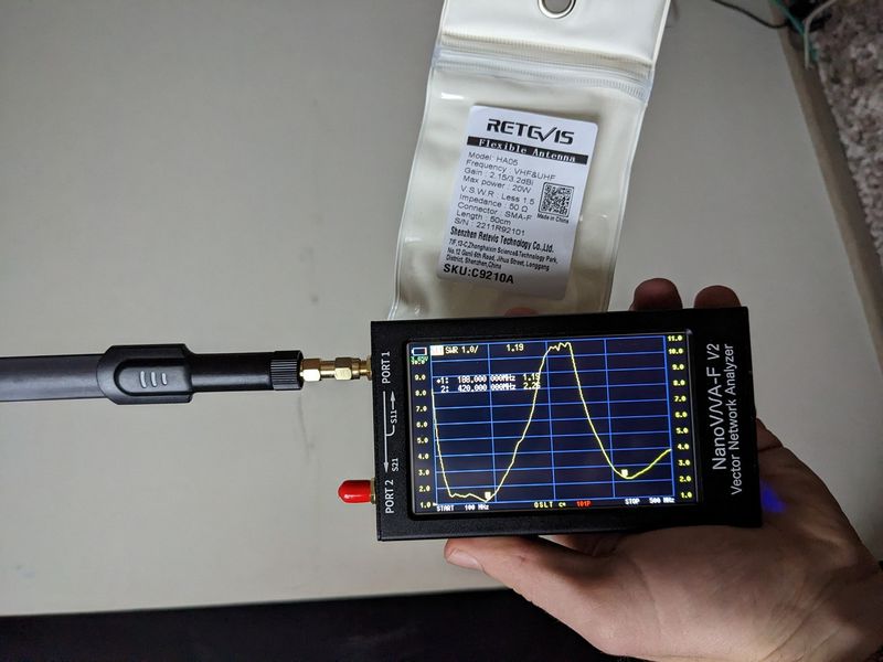 Ленточная антенна Retevis HA05 SMA-F 144/430MHz C9210AX1 фото