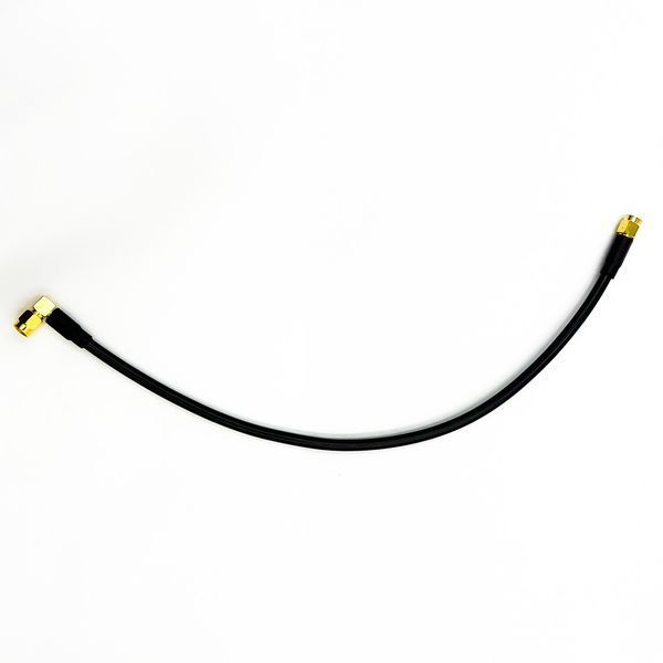 Пигтейл RP-SMA Male 90&deg; - RP-SMA Male ВЧ кабель переходник LMR 195 длинна 30 см RS-M-90-RS-M-LMR195-0.3 фото